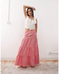 Noisy May - Tie Maxi Skirt - Lyst