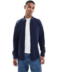 Threadbare - Cotton Mix Long Sleeve Pique Shirt - Lyst