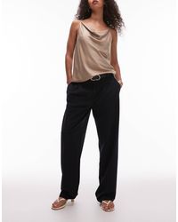 Mango - Pleat Front Straight Leg Trouser - Lyst