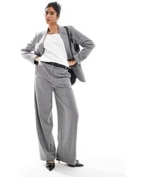 Bershka - Wide Leg Belted Tailored Trousers Co-ord - Lyst
