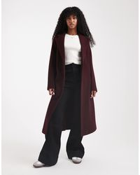 New Look - Longline Belted Coat - Lyst
