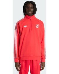 adidas Originals - Liverpool Fc Originals Half Zip Top - Lyst