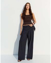 Bershka - Tailored Fit Scarf Trousers - Lyst