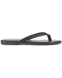 SEQWL Wide Fit - Flip-Flops Minimalist Flat Thong Sandals Leather Look Finish - Lyst