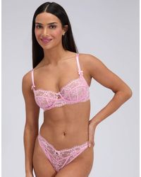 Boux Avenue - Lita Sheer Lace Balconette Bra Underwired Floral Lingerie - Lyst