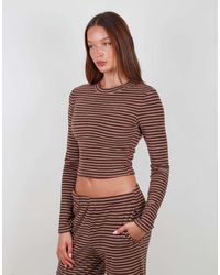 SIMMI - Super Soft Stripe Long Sleeve T-Shirt - Lyst