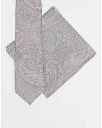ASOS - Stropdas En Pochet Met Paisley Motief - Lyst