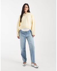 ASOS - Asos design maternity - jean mom décontracté à taille haute - moyen - Lyst