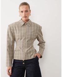 ASOS - Tailored Cinch Waist Zip Through Jacket - Lyst