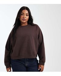 ASOS - Asos Design Curve Oversized Brushback Sweatshirt With Raglan Detail - Lyst