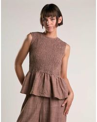 Glamorous - Sleeveless Bubble-Hem Top - Lyst