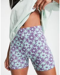 PUMA leggingshort Met Wassing in het Blauw Dames Kleding voor voor Shorts voor Hotpants 
