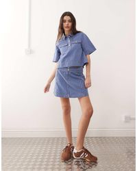Reclaimed Vintage - Denim Mini Skirt Co-ord - Lyst