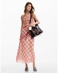 Desigual - Geruite Jurk Met Bandjes - Lyst