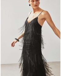 NA-KD - Fringe Maxi Dress - Lyst