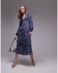 & Other Stories - Midi Dress With Side Splits And Volume Sleeves - Lyst