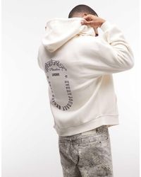 ASOS - Oversized Zip Hoodie With Graphic - Lyst
