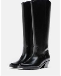 Stradivarius - Plain Cowboy Boots - Lyst