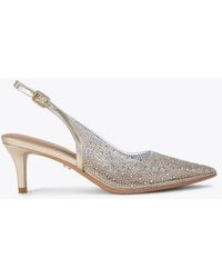 Carvela Kurt Geiger - Lovebird Rhinestone-Embellished Vinyl Slingback Courts - Lyst