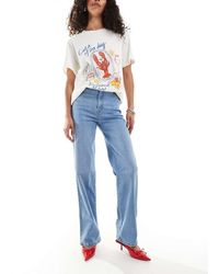 Dr. Denim - Vaqueros De Pernera Recta Con Lavado Azul Claro Moxy De - Lyst