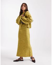 ASOS - – maxi-strickrock mit wollanteil, kombiteil - Lyst