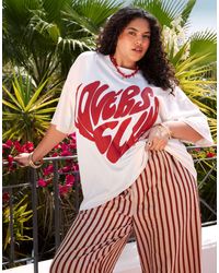 ASOS - Asos Design Curve Oversized T-Shirt With Lovers Club Graphic - Lyst