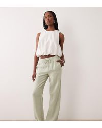 JDY Tall - Wide Leg Cheesecloth Pants - Lyst