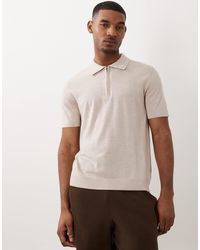 SELECTED - 100% Wool Half Zip Knitted Polo - Lyst