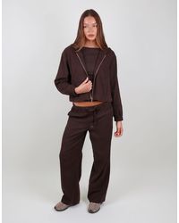 SIMMI - Suede Straight Leg Joggers - Lyst