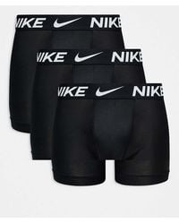 Nike - Pack De 3 Calzoncillos Bóxer Negros Básicos De Corte Alargado De Microfibra Dri-Fit Essential Microfibre De - Lyst