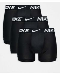 Nike - Pack De 3 Calzoncillos Bóxer Negros Básicos De Corte Alargado De Microfibra Dri-Fit Essential Microfibre De - Lyst