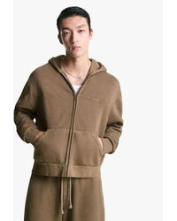 Bershka - Felpa Corta Squadrata Con Zip - Lyst