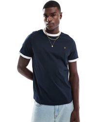 Farah - Groves Ringer Cotton T-Shirt - Lyst