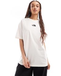 The North Face - T-shirt pesante oversize crema - Lyst