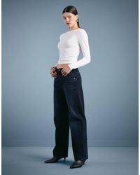 Weekday - Vaqueros Bootcut Azul Oscuro De Corte Slim Y Talle Bajo Nova De - Lyst