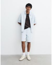 Pull&Bear - – bermuda-jeansshorts mit jacquardmuster - Lyst