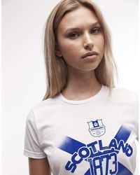 PRNT - Scotland Football Cropped T-Shirt - Lyst