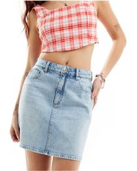 Vero Moda - Tessa - minigonna di jeans chiaro - Lyst