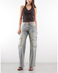 TRUE RELIGION - Bobbi Rhinestone Detail Cargo Pant - Lyst