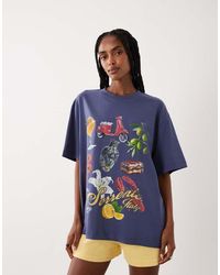 ASOS - Oversized T-shirt With Sorrento Essentials Graphic - Lyst