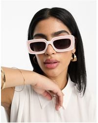 ASOS - Mid Square Sunglasses With Tramline Detail - Lyst