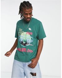 Coney Island Picnic - T-shirt à imprimé graphique et inscription mind open - délavé - Lyst