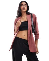 Pieces - Blazer With Ruched Sleeves - Lyst