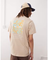 Columbia - Barton springs - t-shirt manches courtes à imprimé graphique - beige - Lyst