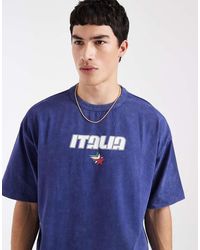 ASOS - Heavyweight Boxy Oversized T-Shirt With Italia Graphic - Lyst