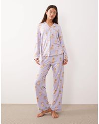 Chelsea Peers - Long Button Up Pyjama Set - Lyst