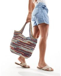 ASOS - Hand Crochet Straw Tote Bag - Lyst