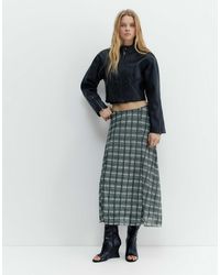 Pull&Bear - – karierter midirock - Lyst