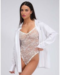 Boux Avenue - Delphine Sheer Lace Floral Body V-Neck Comfy Sexy Lingerie - Lyst