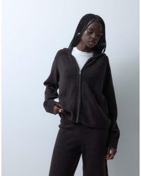 Vero Moda - Zip Front Knitted Hoodie Co-ord - Lyst